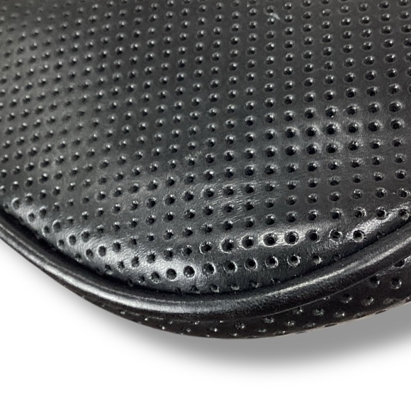 Clare V. Black Perforated Leather Fanny Pack Crossbody travel minimalist - Picture 9 of 11